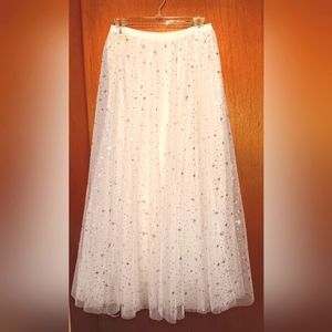 High waist tulle layered skirt